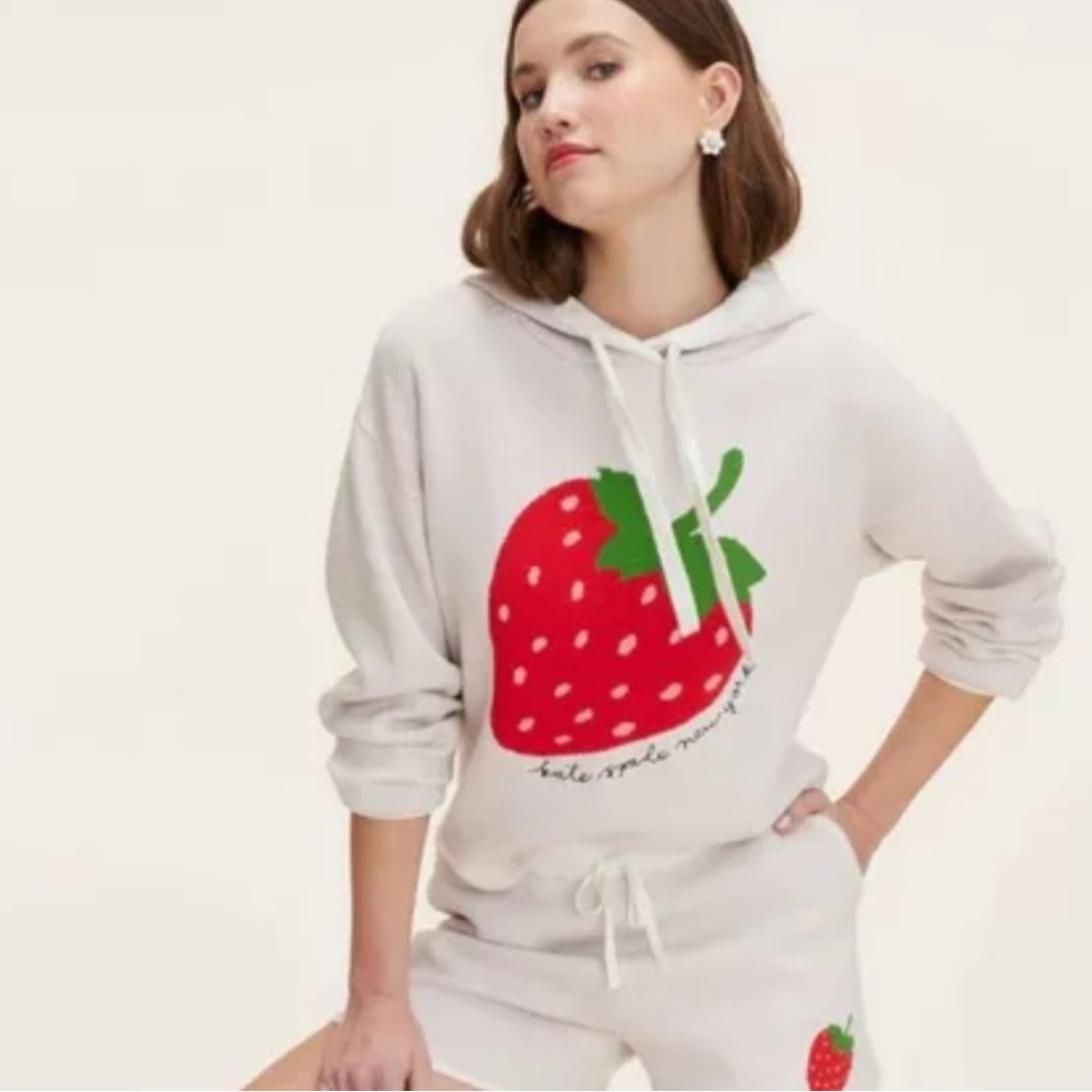 Kate Spade Strawberry Hooded Sweater - Picture 5 of 6